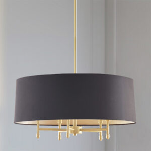 Presidio 5-Light Dimmable Chandelier with Drum-shaped Fabric Shade & Adjustable Height from Hampton Hill in  Gold/Black. Presidio 5-Light Dimmable Chandelier with Drum-shaped Fabric Shade & Adjustable Height from Hampton Hill in  Gold/Black. Presidio 5-Light Dimmable Chandelier with Drum-shaped Fabric Shade & Adjustable Height from Hampton Hill in  Gold/Black. Presidio 5-Light Dimmable Chandelier with Drum-shaped Fabric Shade & Adjustable Height from Hampton Hill in  Gold/Black. Presidio 5-Light Dimmable Chandelier with Drum-shaped Fabric Shade & Adjustable Height from Hampton Hill in  Gold/Black.
