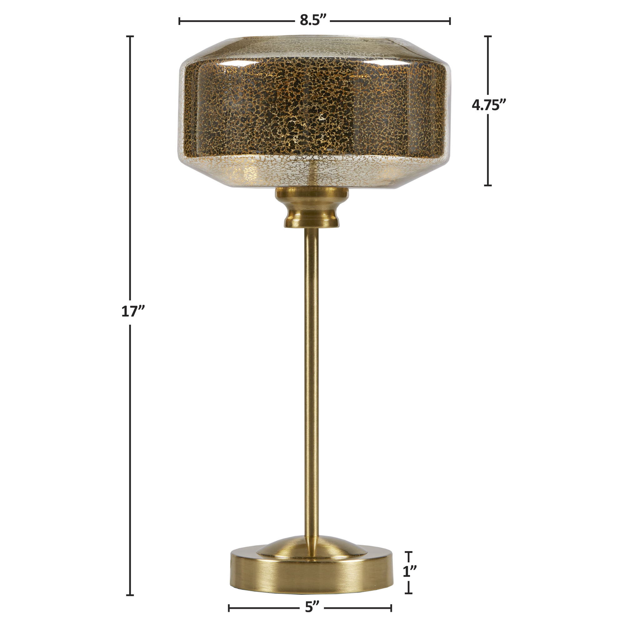 Lumivive 17″ Mercury Glass Table Lamp