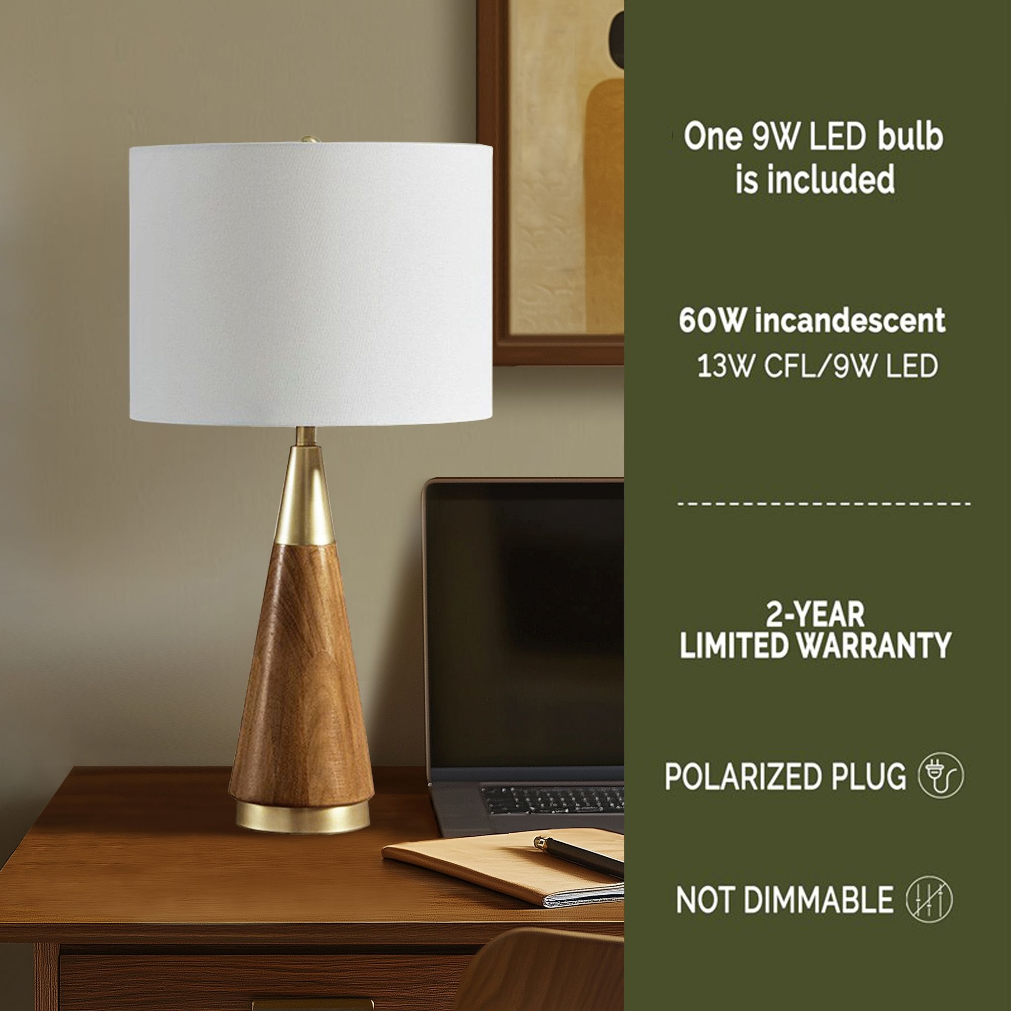 Chrislie Triangular Table Lamp