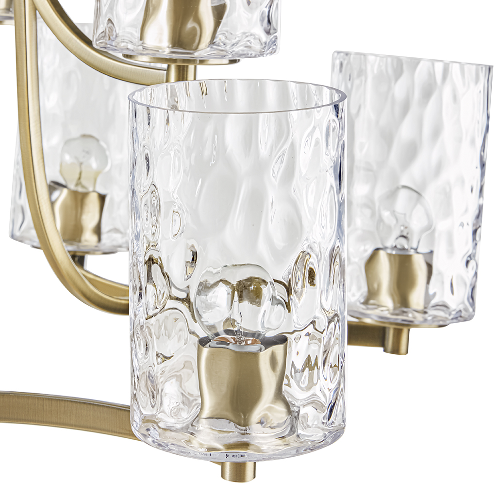 Opulentia 9-light Round Tiered Chandelier with Textured Glass Shades