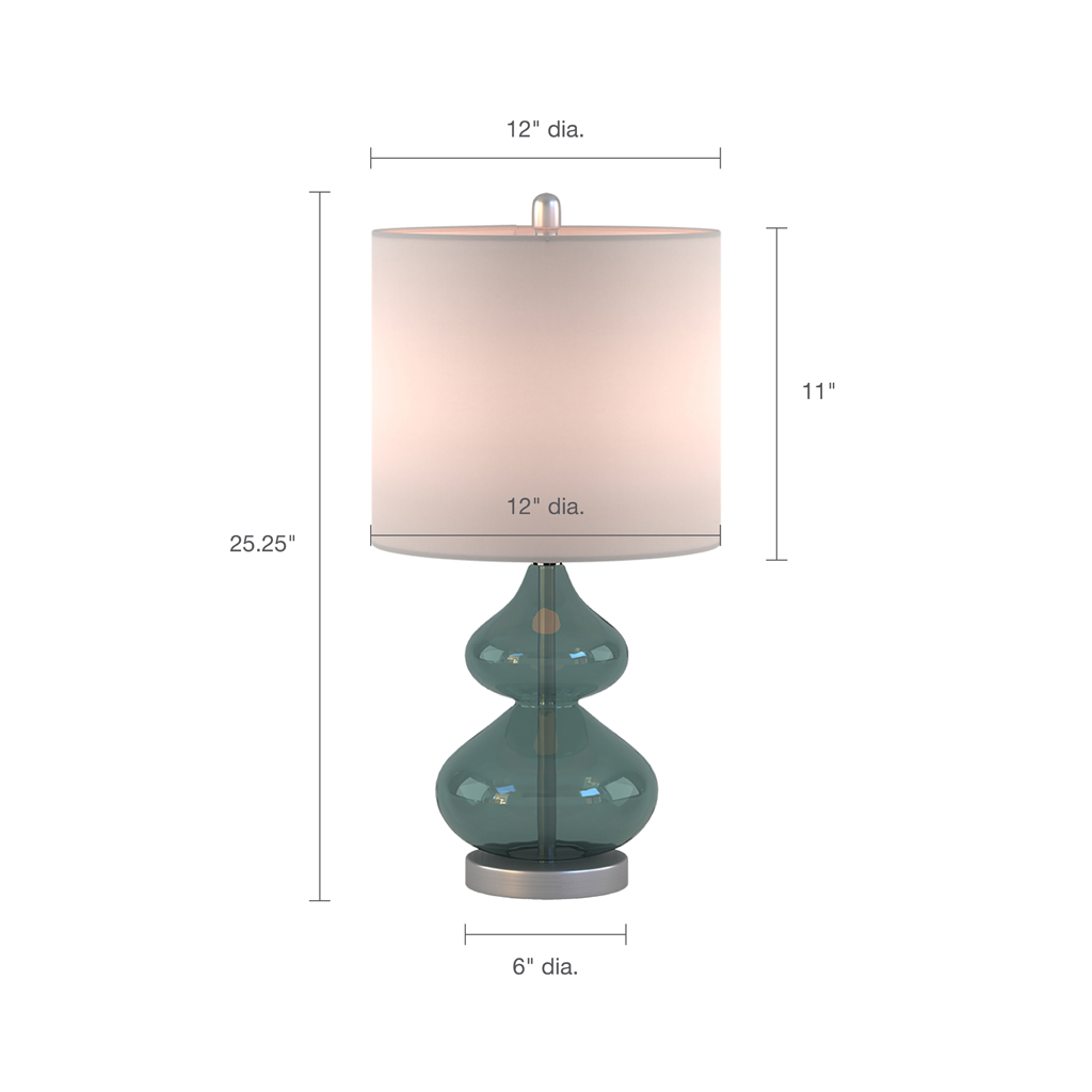 Ellipse Curved Gourd Glass Table Lamp