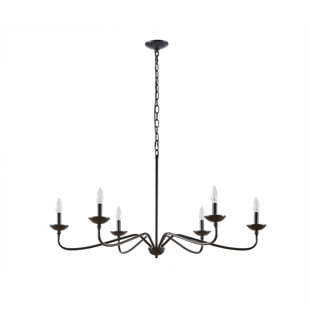 Brighton 6-Light Farmhouse Metal Chandelier