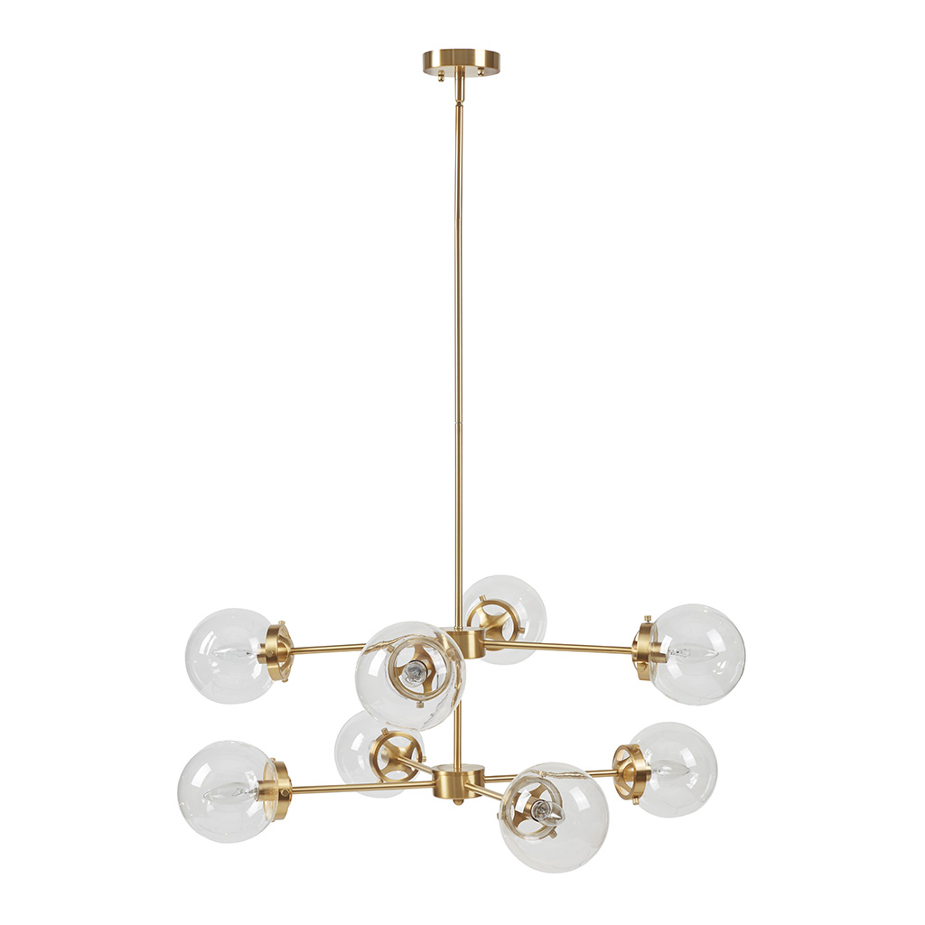Calista 8-Light Metal Chandelier with Globe Bulbs
