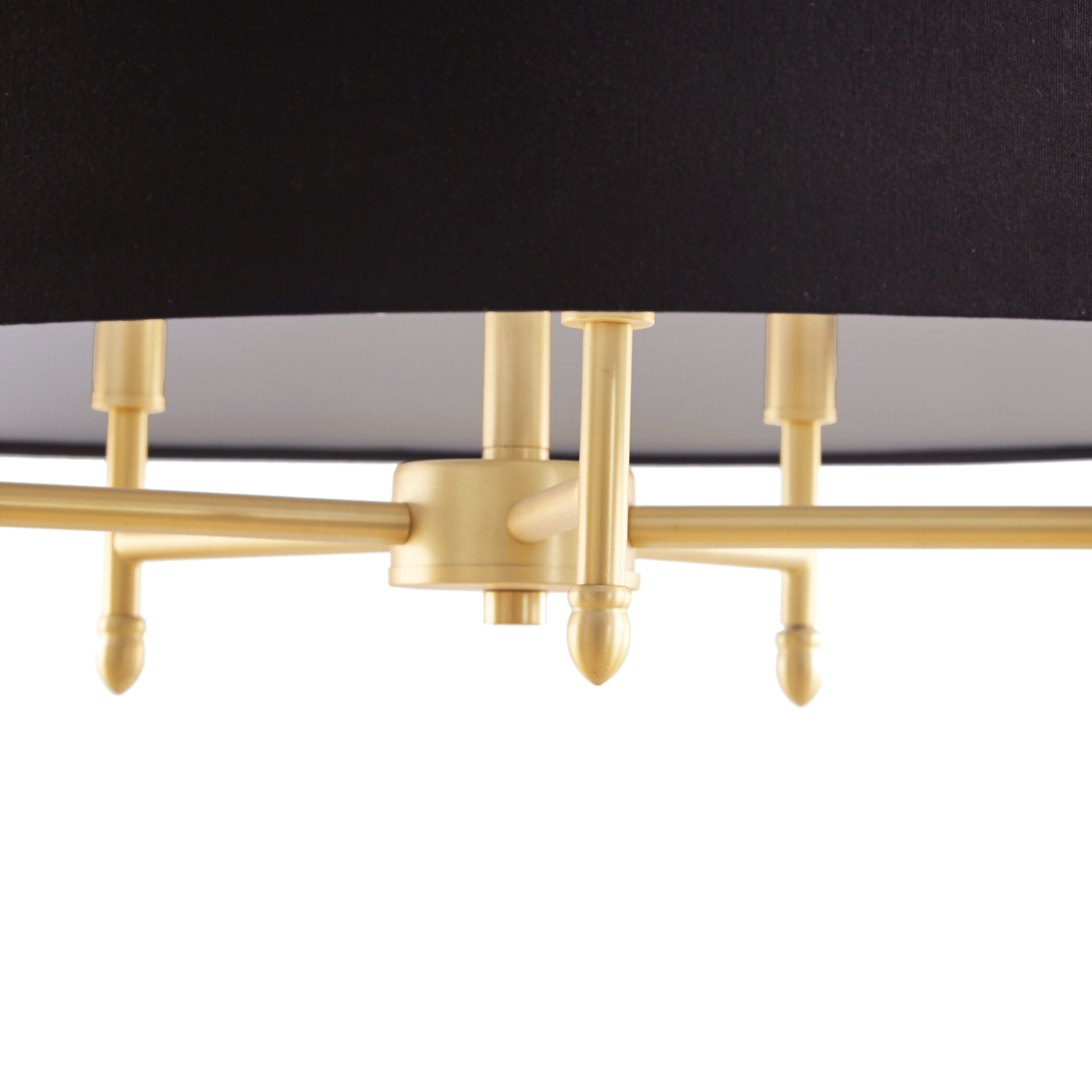 Presidio 5-Light Dimmable Chandelier with Drum-shaped Fabric Shade & Adjustable Height