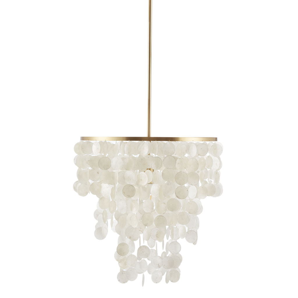 Isla Dimmable Layered Capiz Shell Chandelier
