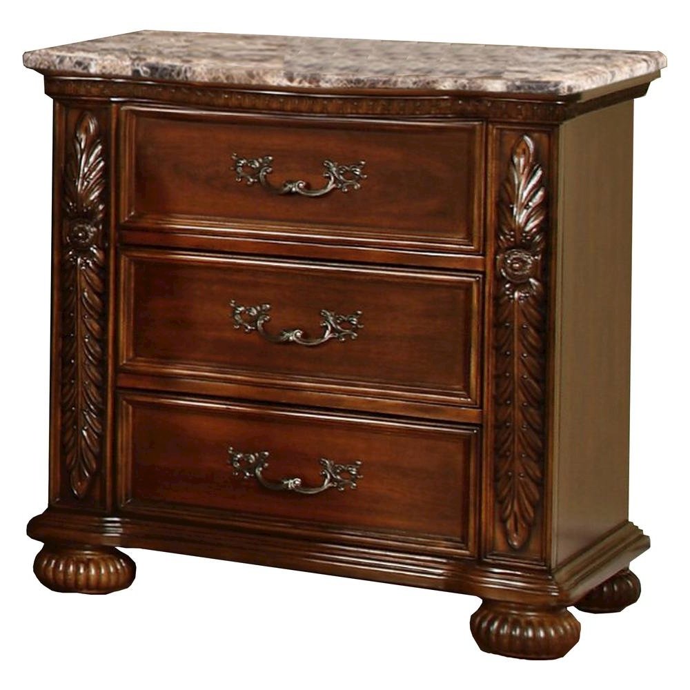 Bessy Traditional Cherry Wood Nightstand