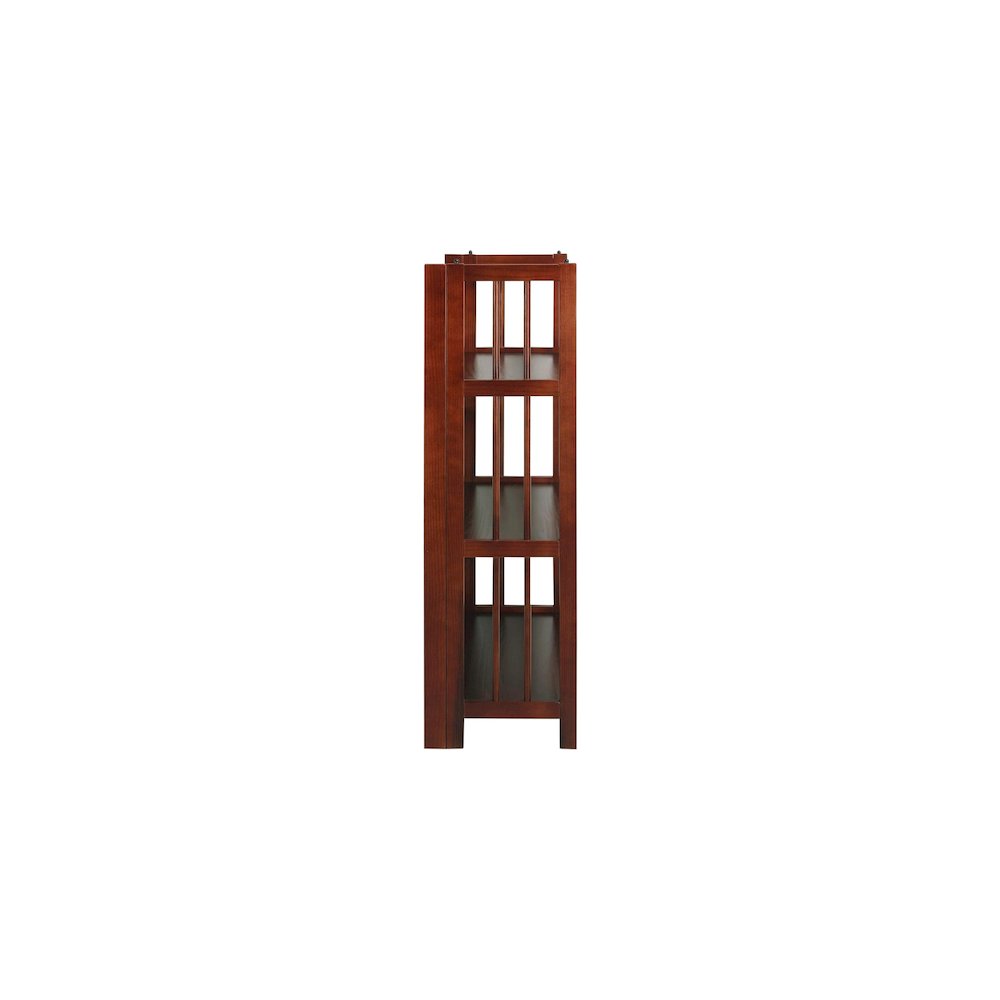 3-Shelf Folding Bookcase 14″ Wide-Walnut
