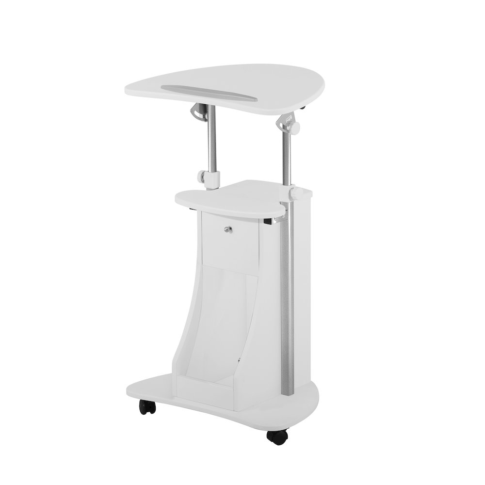 Sit-to-Stand Rolling Adjustable Storage Medical Laptop Computer Cart