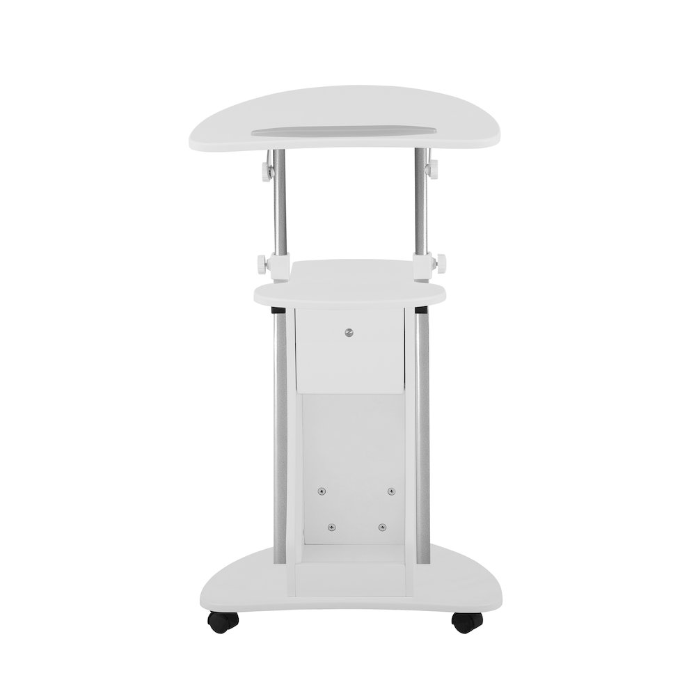 Sit-to-Stand Rolling Adjustable Storage Medical Laptop Computer Cart