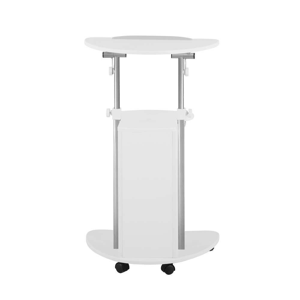 Sit-to-Stand Rolling Adjustable Storage Medical Laptop Computer Cart