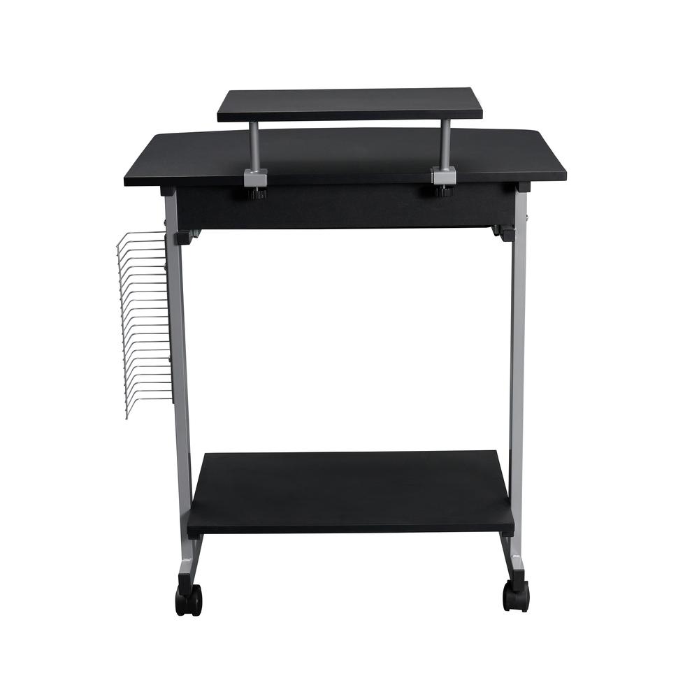 Compact Computer Cart With Storage . Color: Graphite
