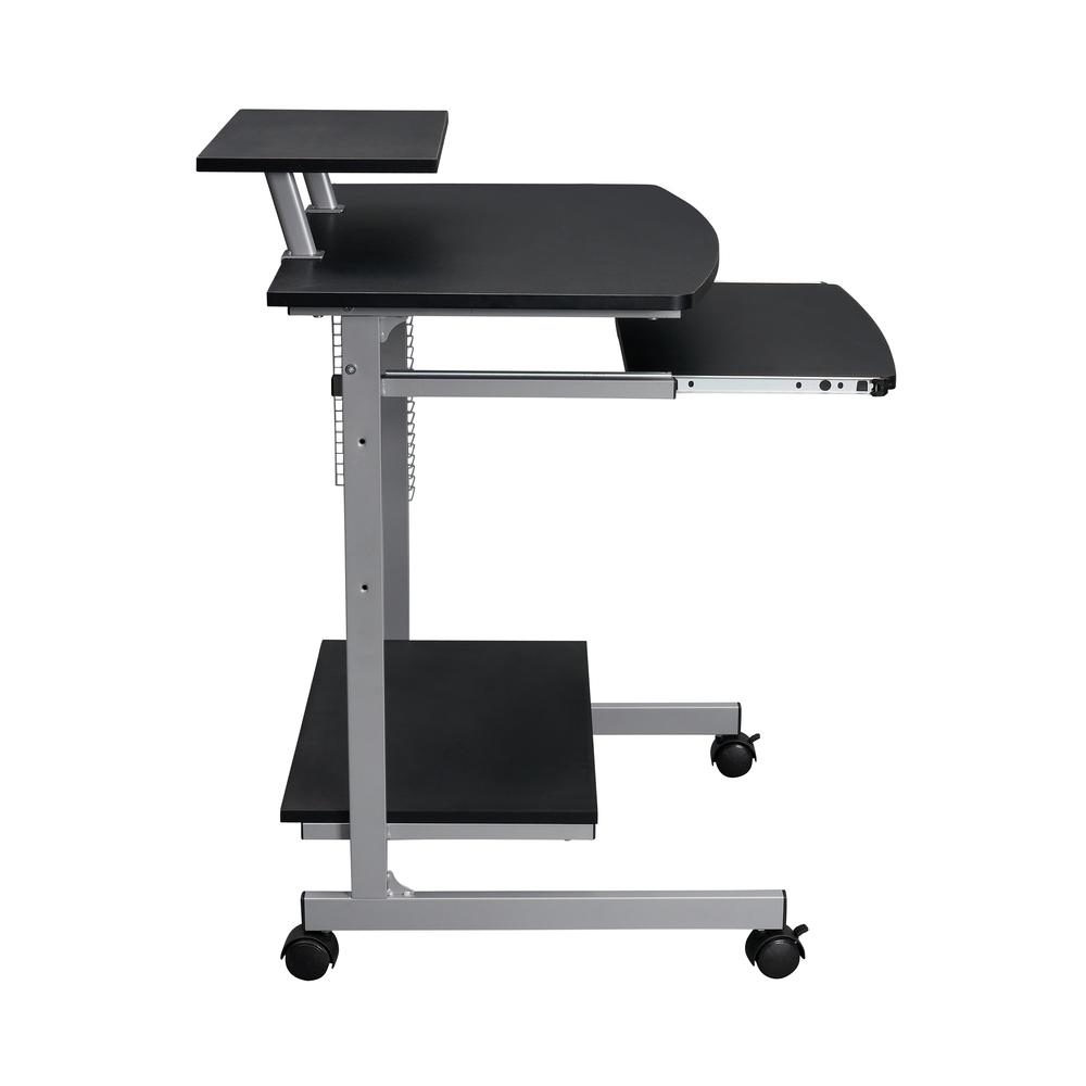 Compact Computer Cart With Storage . Color: Graphite