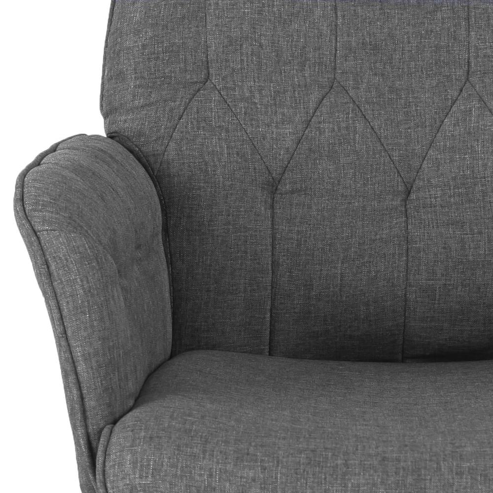 Techni Mobili Modern Upholstered Tufted Office Chair with Arms