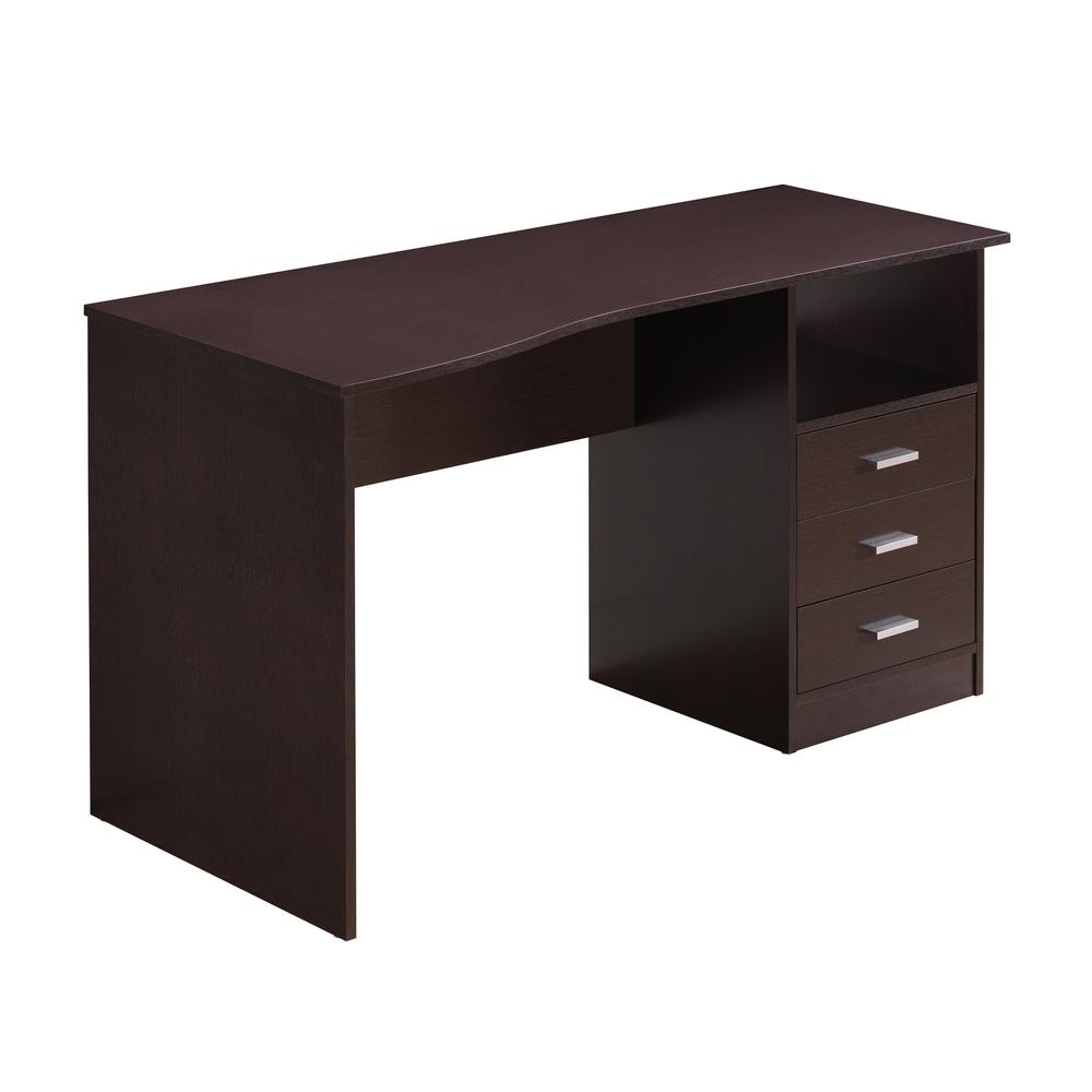 Classic Computer Desk with Multiple Drawers. Color: Wenge
