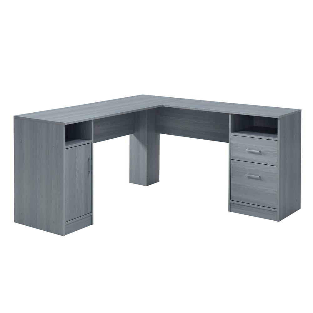 Techni Mobili Functional L-Shape Desk with Storage