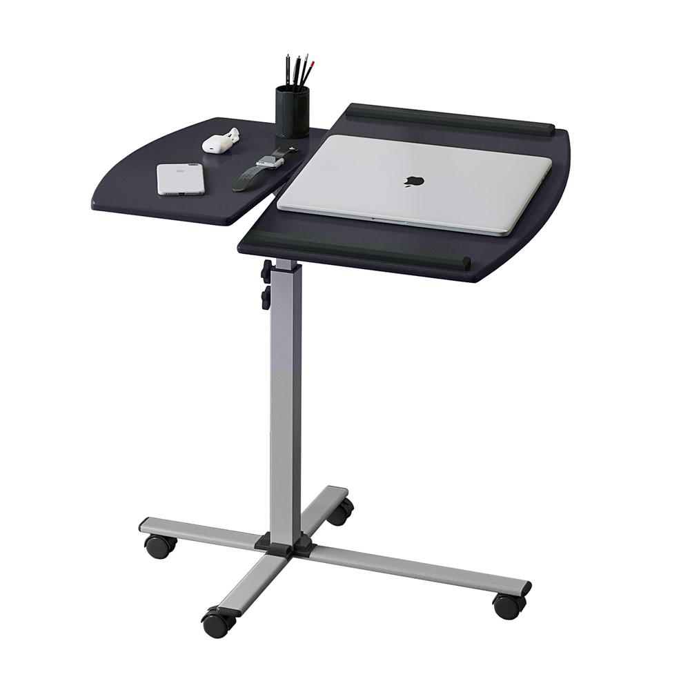 Rolling Adjustable Laptop Cart. Color: Graphite