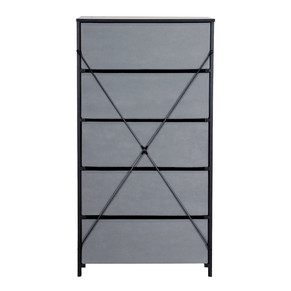 5-Drawer Dresser with Large Fabric Drawers