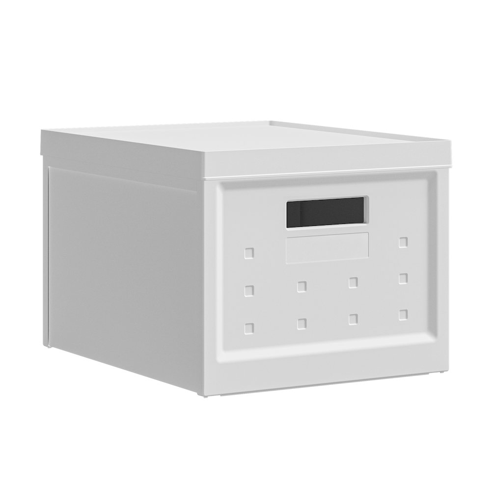 Set of 2 Stackable Storage Box with Lids for Home or Office Organization