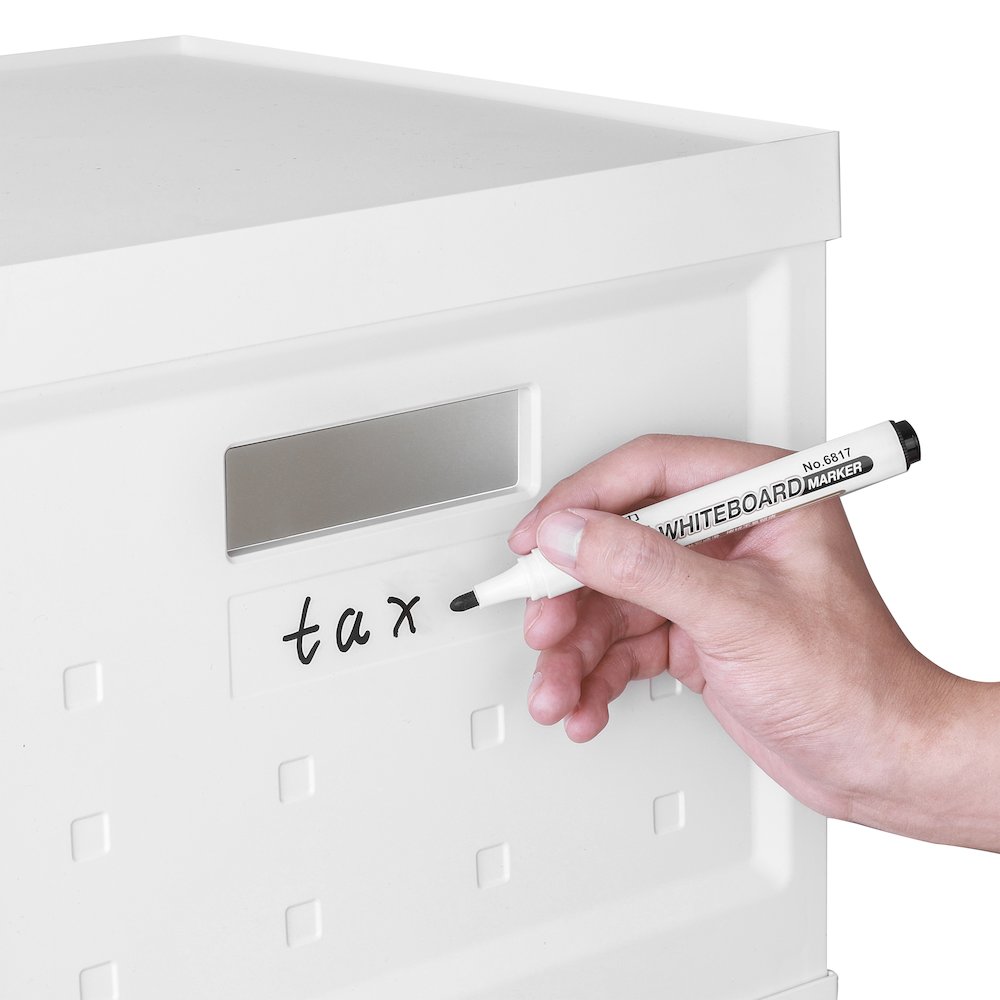 Set of 2 Stackable Storage Box with Lids for Home or Office Organization