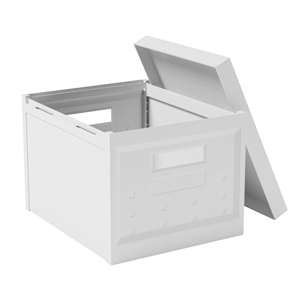 Set of 2 Stackable Storage Box with Lids for Home or Office Organization