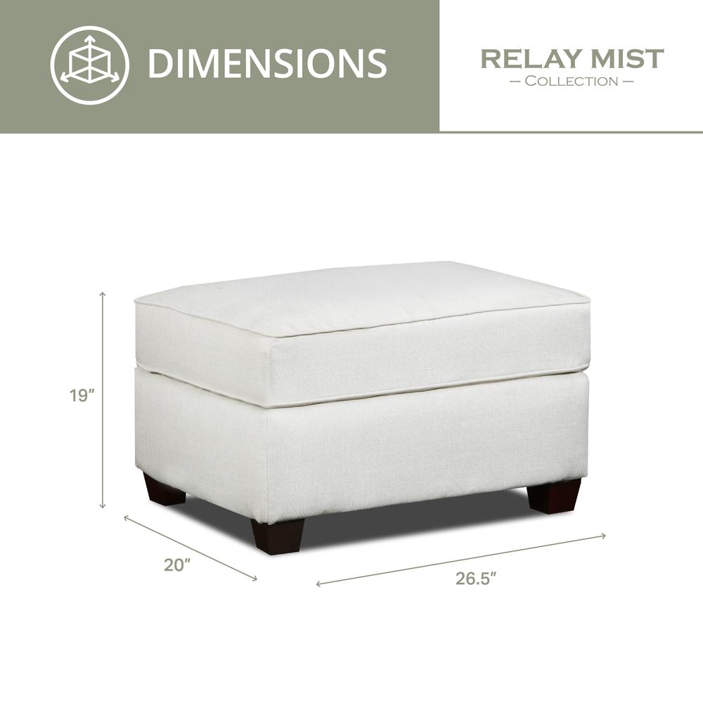 Living Room Relay Linen Ottoman