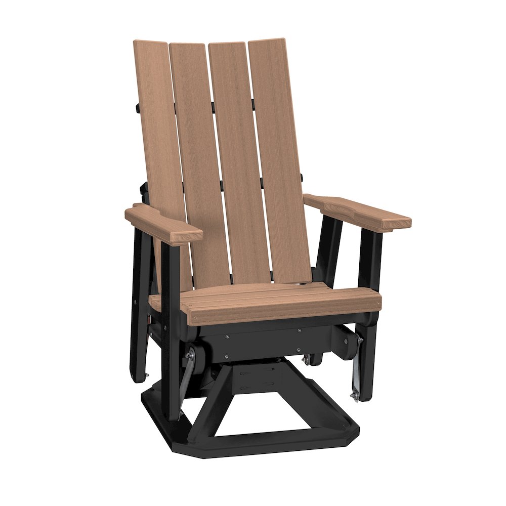 Brandon Swivel Glider in Cedar on a Black Base