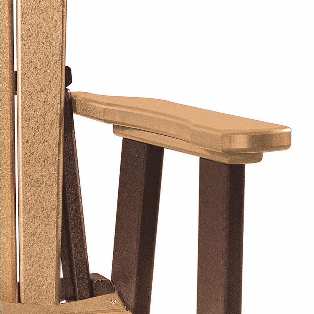 Fan Back Swivel Glider in Cedar and Tudor Brown