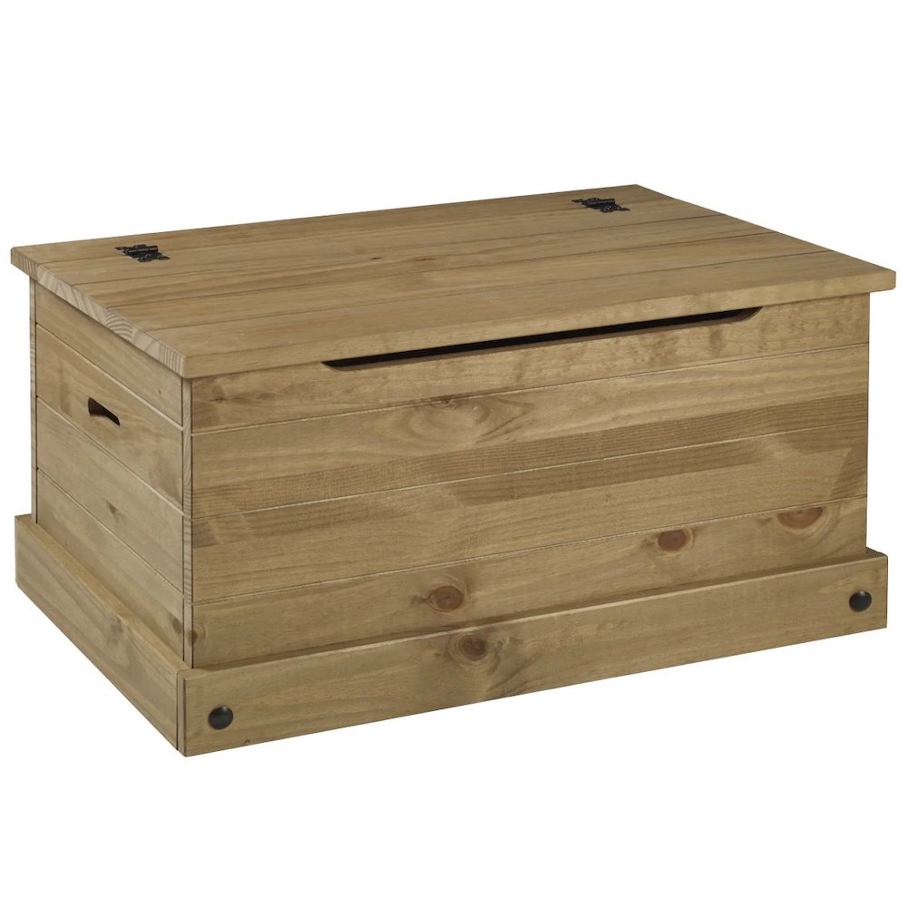 Wood Storage Trunk in Corona Brown