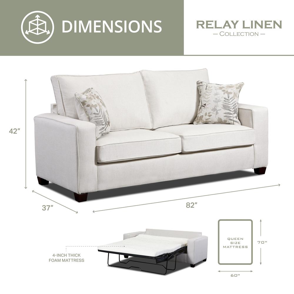 Living Room Relay Linen 4-Piece Set with Sleeper