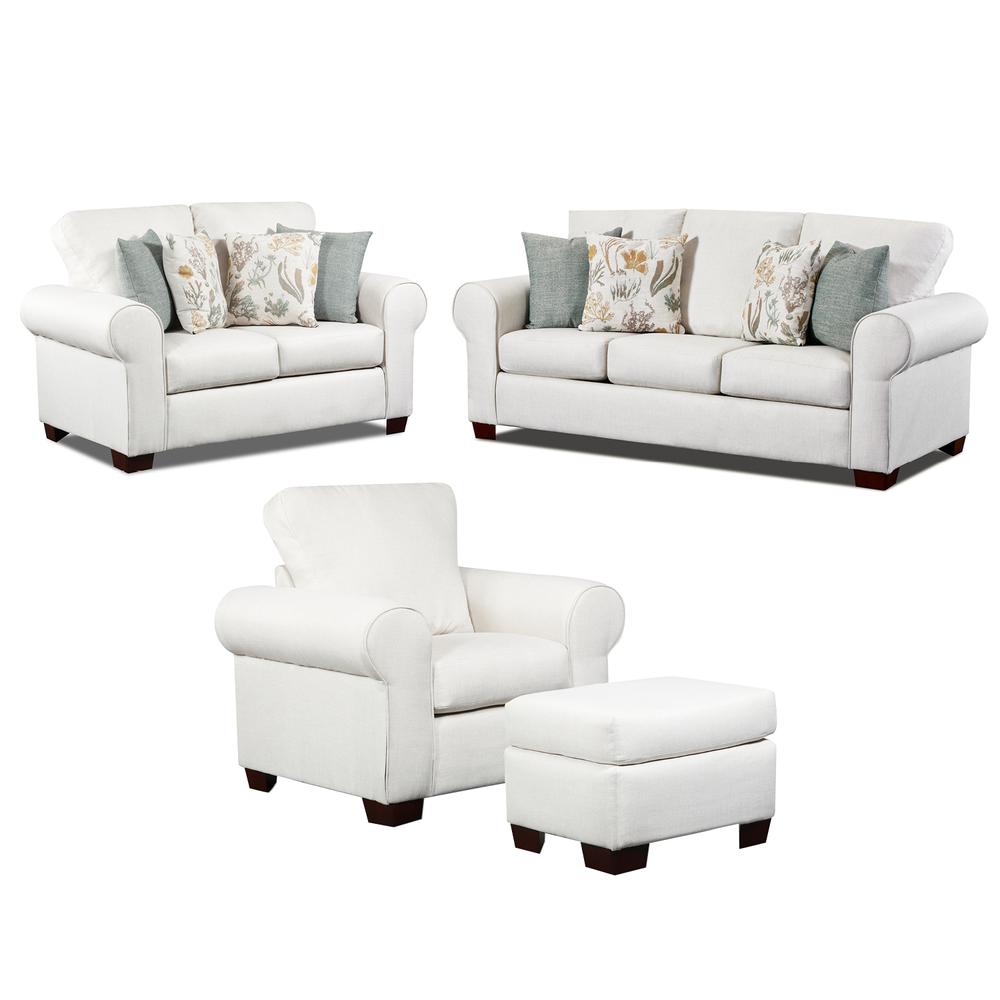Living Room Beaujardin 4-Piece Set with Sleeper Sofa