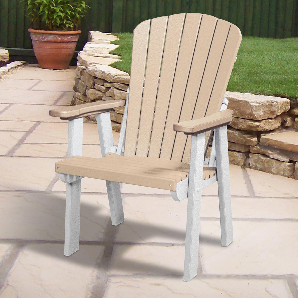 OS Home and Office Model 511WWWT Fan Back Chair  in Weatherwood with a White Base