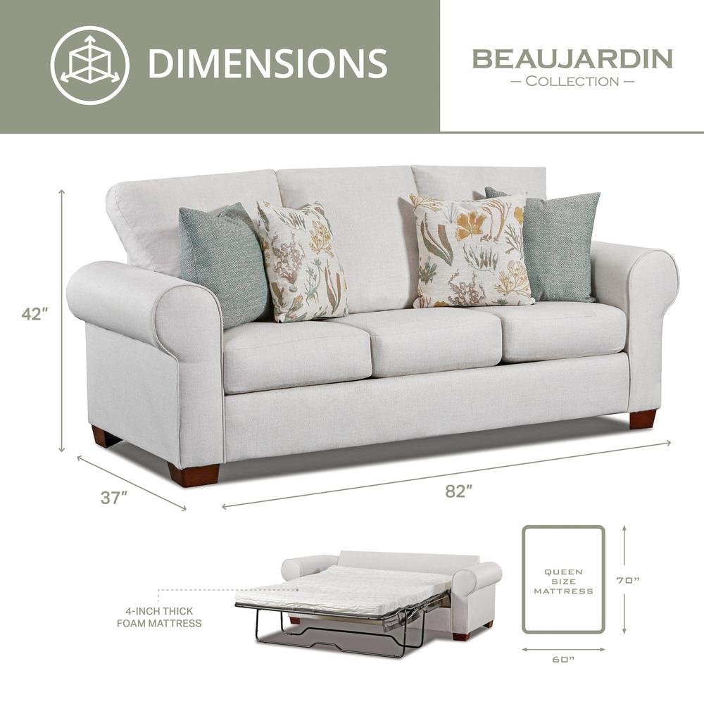 Living Room Beaujardin 4-Piece Set with Sleeper Sofa