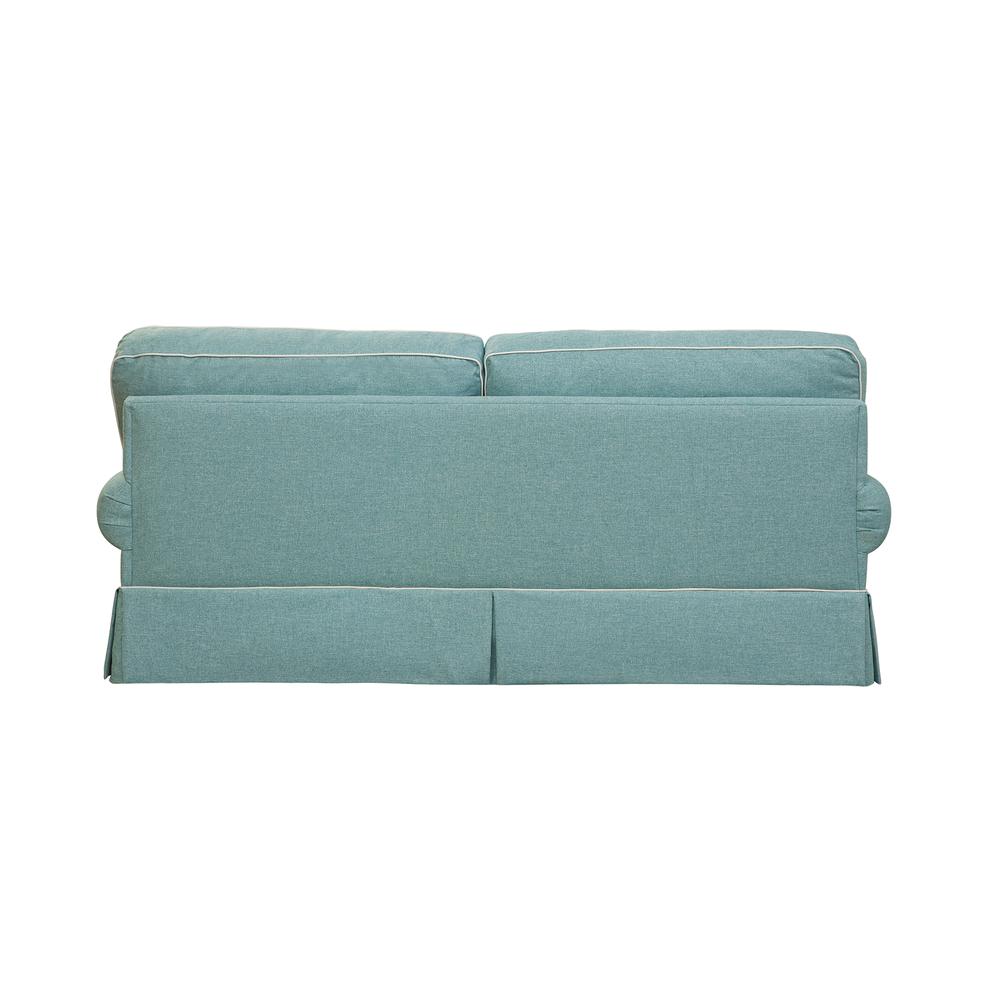 American Furniture Classics Coastal Aqua Sofa with Four Accent Pillows