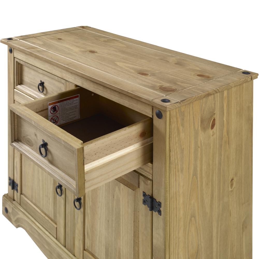 Model COR915 Cottage Series Wood Buffet Sideboard in Corona Brown