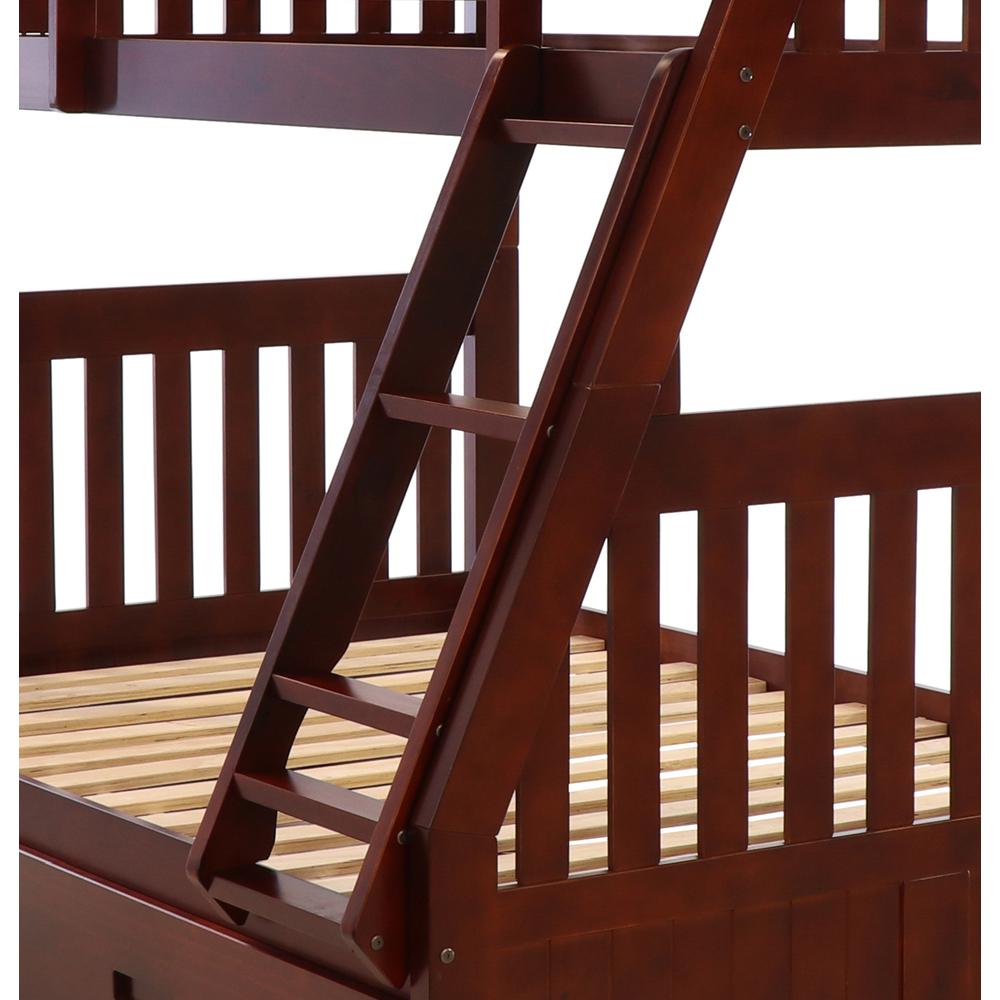 Mission Twin over Full Bunk Bed with Three Drawers