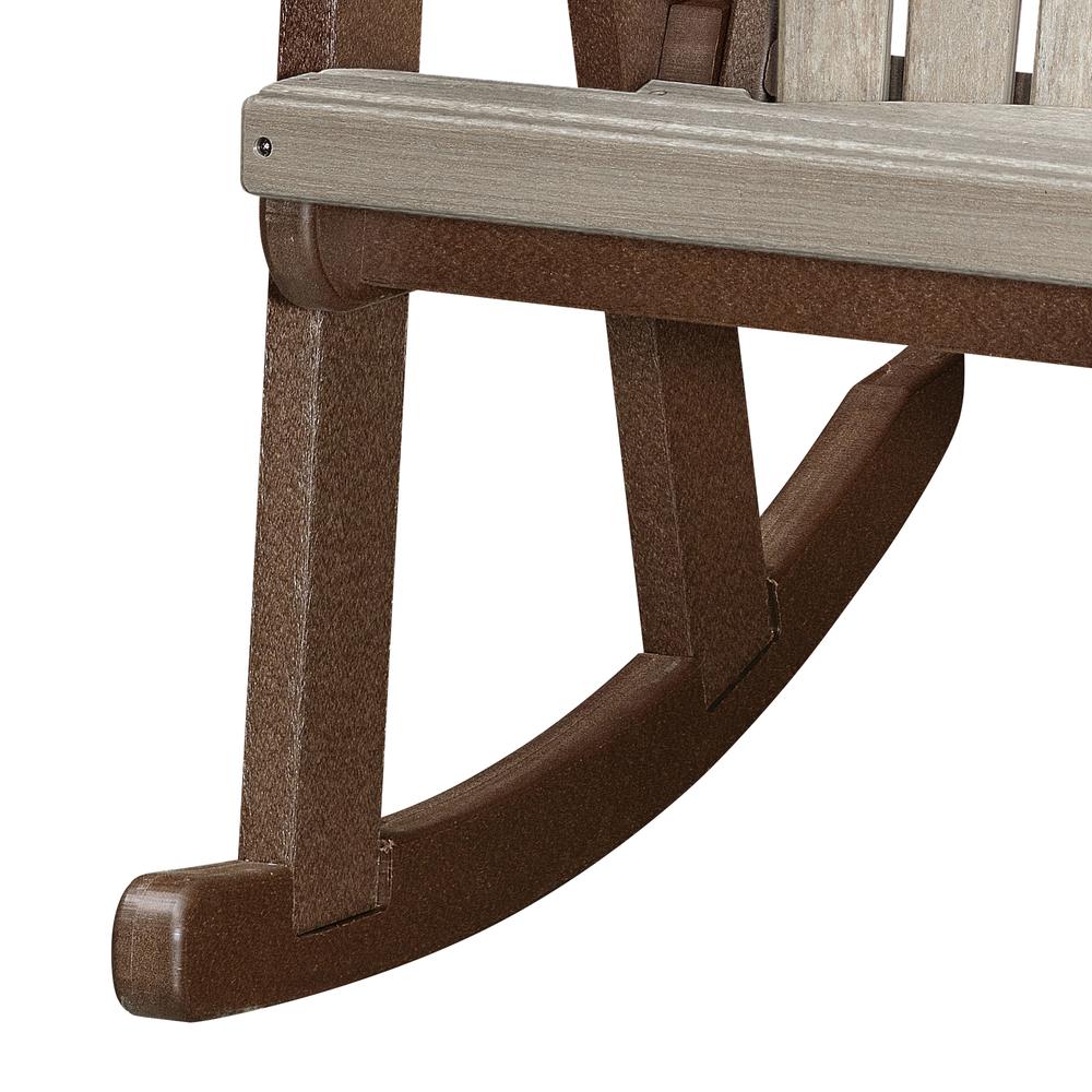 OS Home and Office Rocking Chair in Weatherwood with a Tudor Brown Base