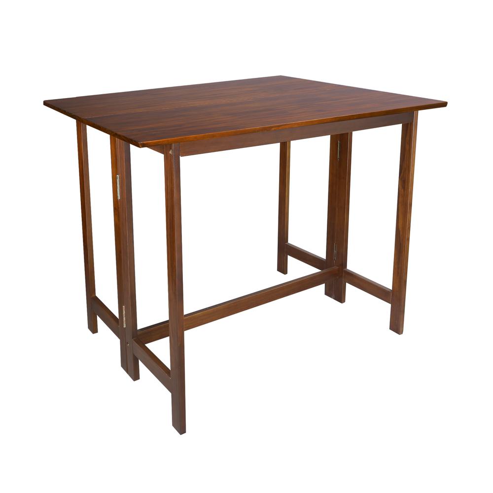 Solid Wood Folding Console to Dining Convertible Table