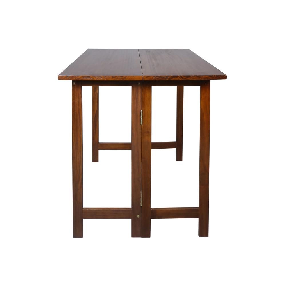Solid Wood Folding Console to Dining Convertible Table