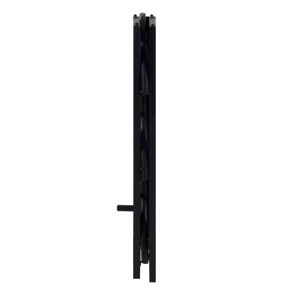 Montego 4-Shelf Corner Folding Bookcase-Black