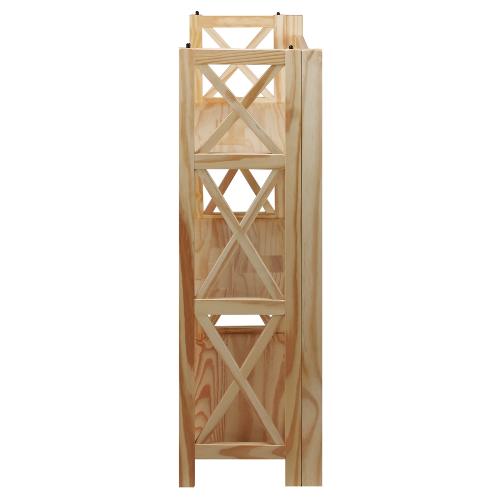 Montego 3-Shelf Folding Bookcase -Natural