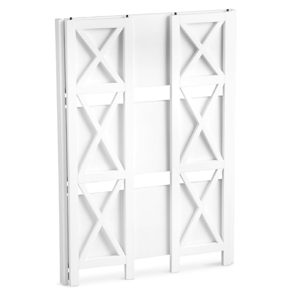 Montego 3-Shelf Folding Bookcase – White