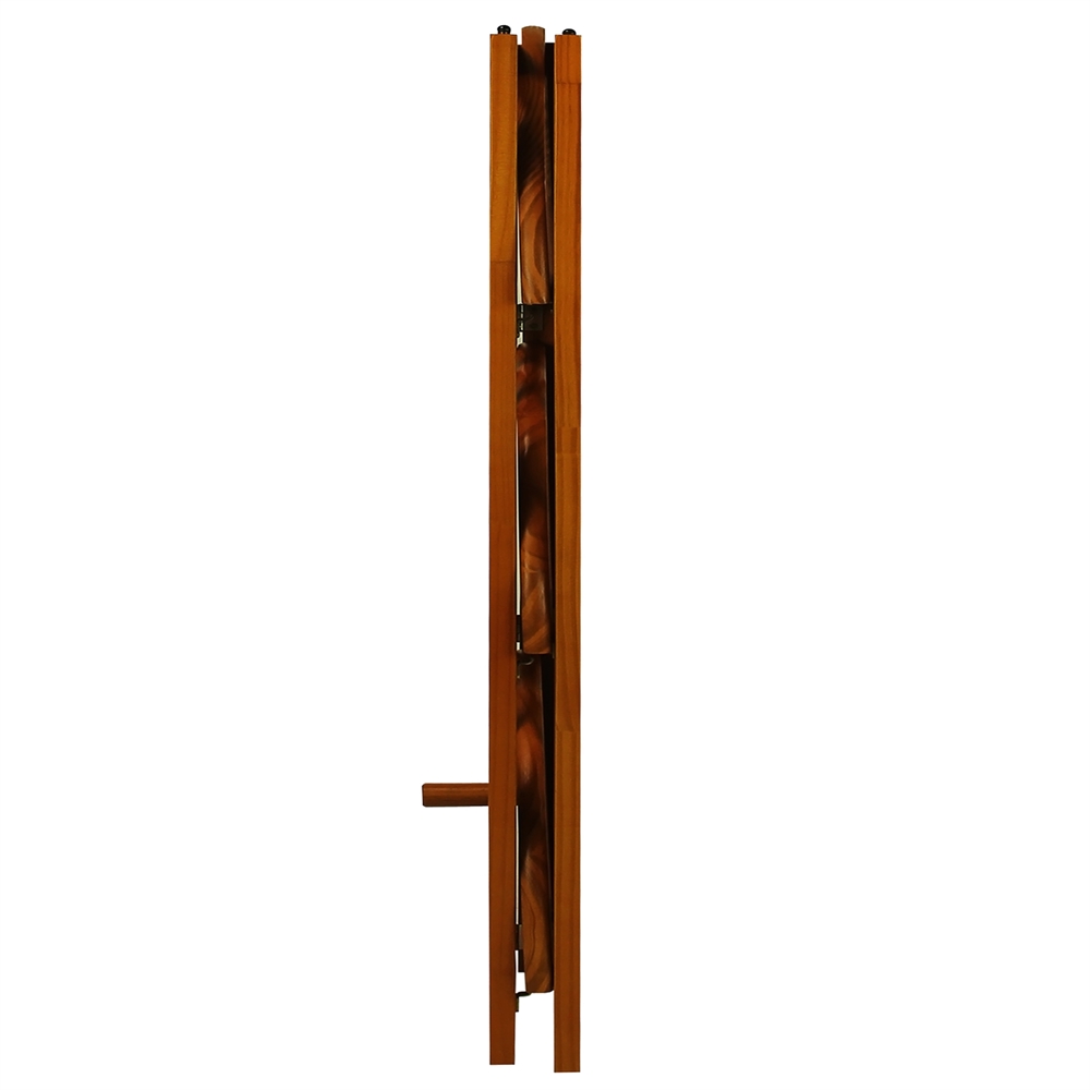 4-Shelf Corner Folding Bookcase-Honey Oak