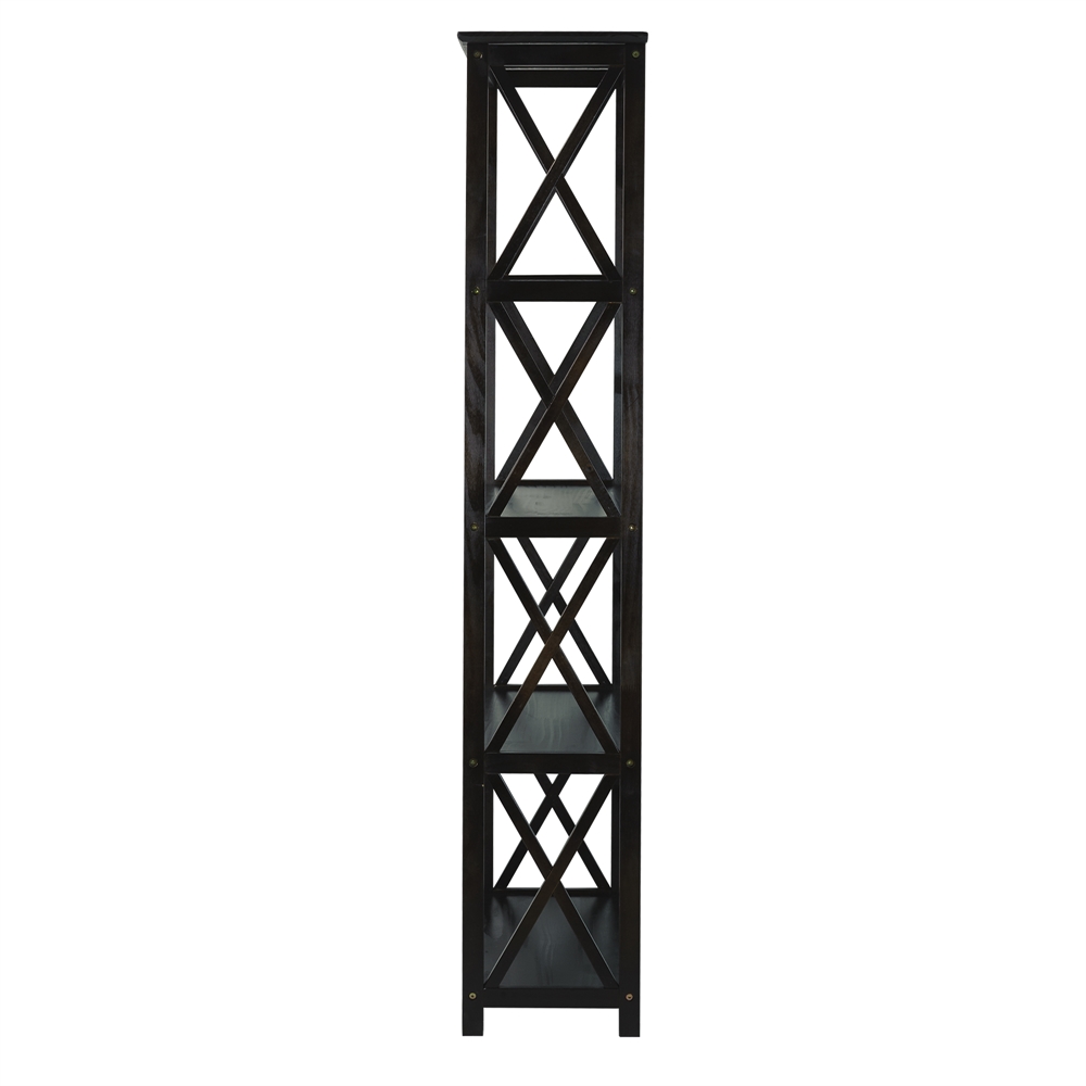 Montego 5-Shelf Bookcase-Espresso