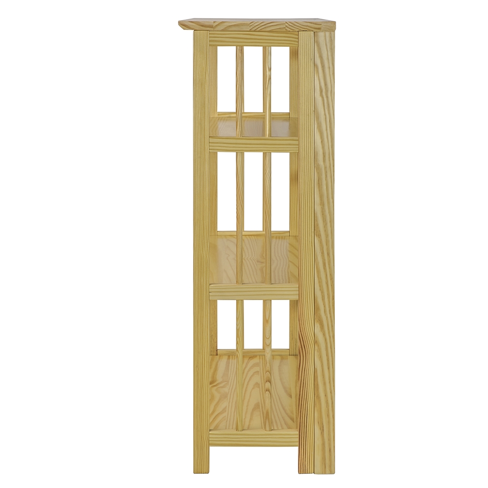 3-Shelf Folding Stackable Bookcase 27.5″ Wide-Natural