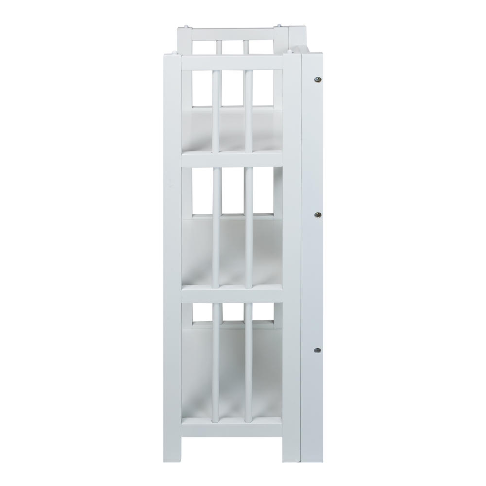 3-Shelf Folding Bookcase 14″ Wide-White