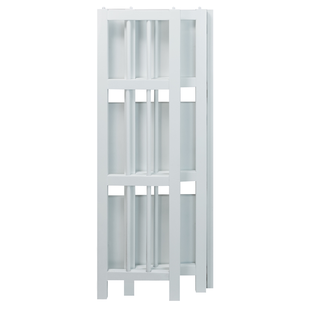 3-Shelf Folding Bookcase 14″ Wide-White