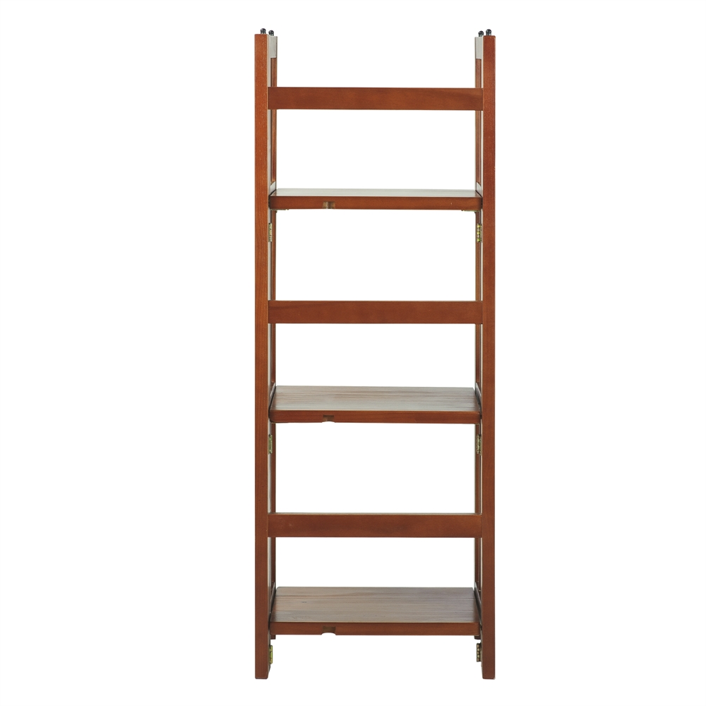 3-Shelf Folding Bookcase 14″ Wide-Mahogany