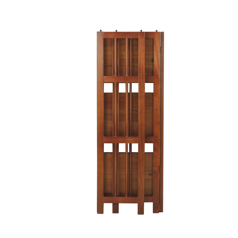 3-Shelf Folding Bookcase 14″ Wide-Mahogany