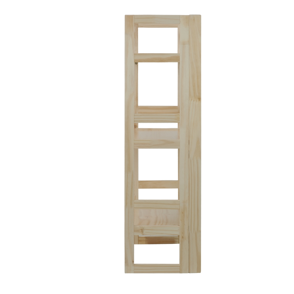 3-Shelf Folding Student Bookcase 20.75″ Wide-Natural