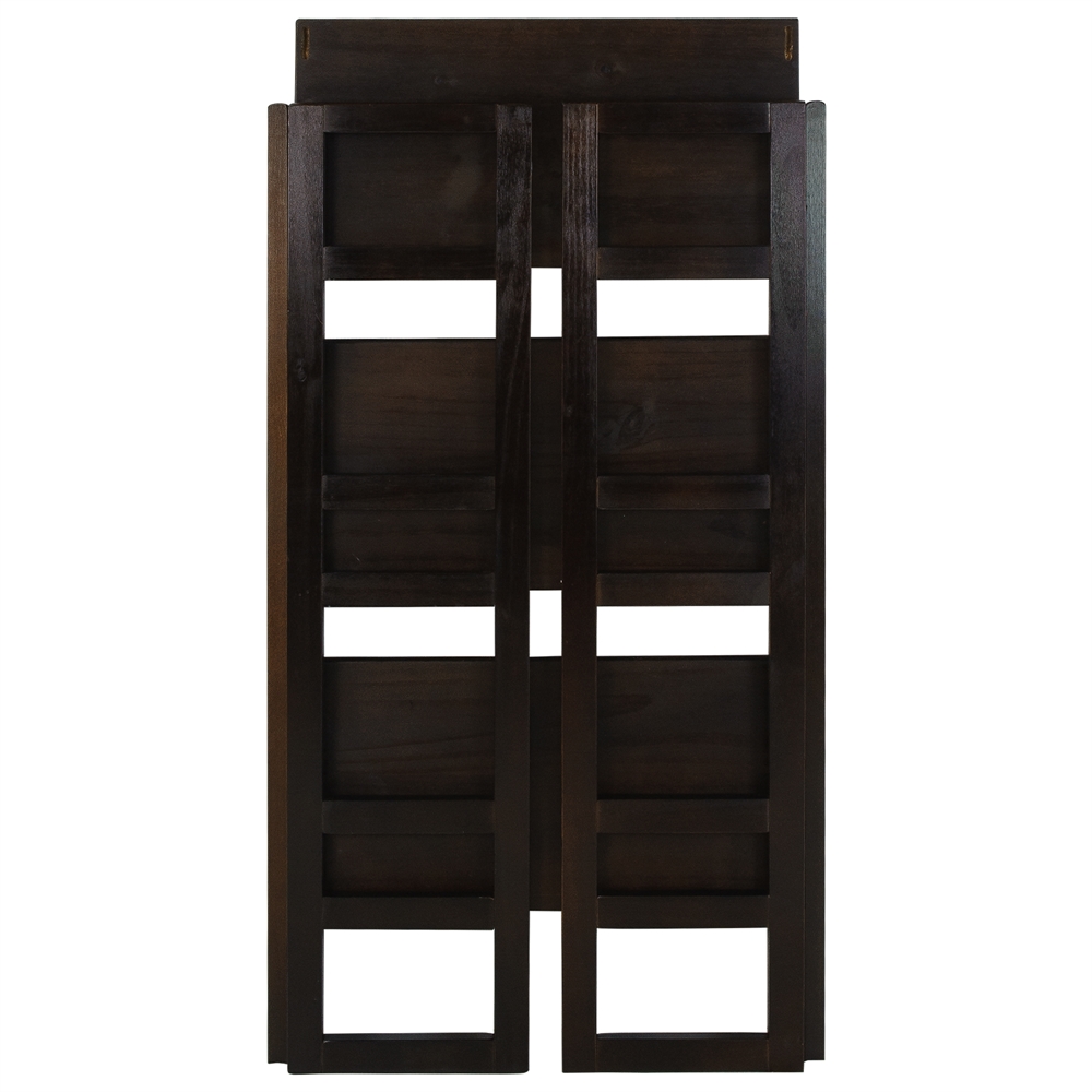 3-Shelf Folding Student Bookcase 20.75″ Wide-Espresso
